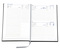 Buchkalender "Trend Chefkalender INT" im Format 14,5 x 20,5 cm, Kalendarium 4-sprachig D/F/I/GB Grau/Blau mit Leseband, 352 Seiten Fadenheftung, Eckenperforation, Einband Fashion rot
