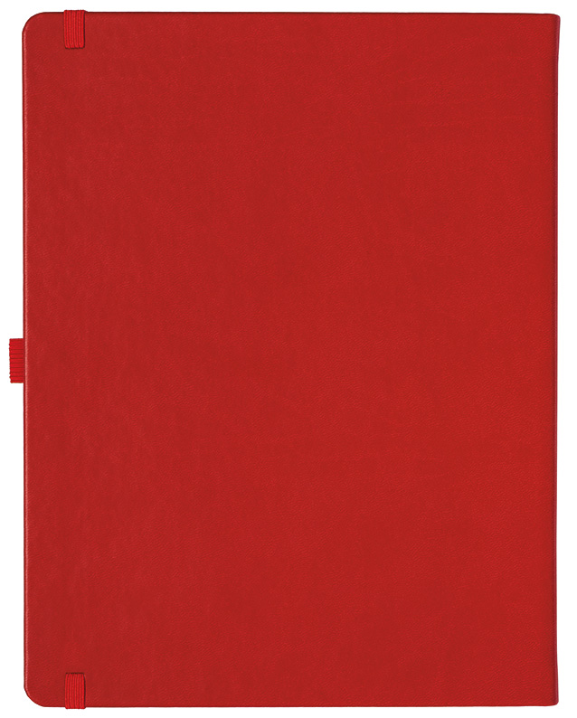 Notizbuch Style Large im Format 19x25cm, Inhalt liniert, Einband Slinky in der Farbe Scarlet