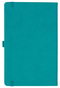 Notizbuch Style Medium im Format 13x21cm, Inhalt liniert, Einband Slinky in der Farbe Turquoise