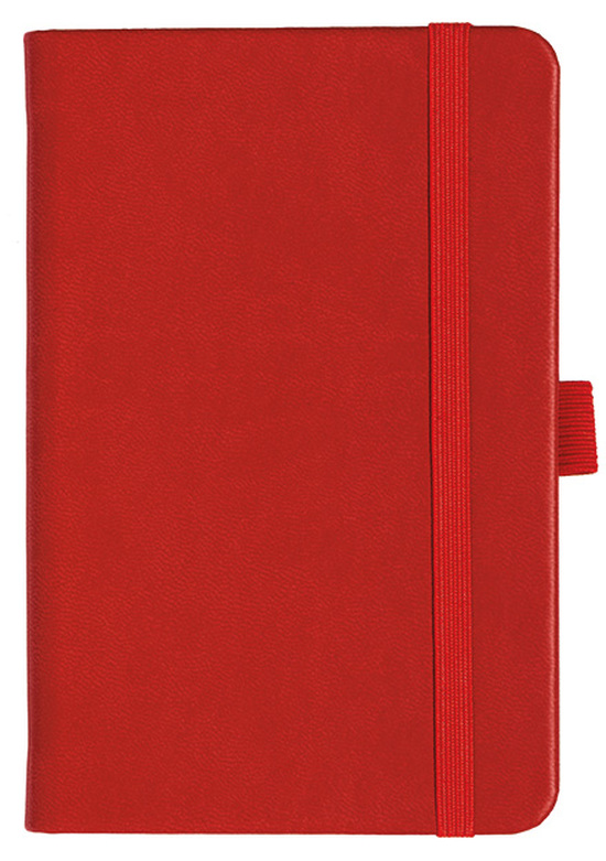 Notizbuch Style Small im Format 9x14cm, Inhalt kariert, Einband Slinky in der Farbe Scarlet