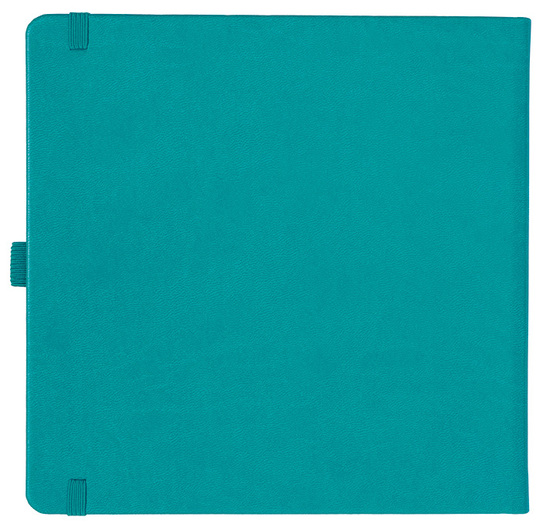 Notizbuch Style Square im Format 17,5x17,5cm, Inhalt kariert, Einband Slinky in der Farbe Turquoise