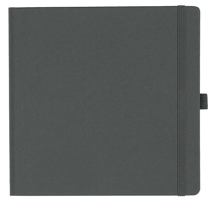 Notizbuch Style Square im Format 17,5x17,5cm, Inhalt liniert, Einband Fancy in der Farbe Graphite