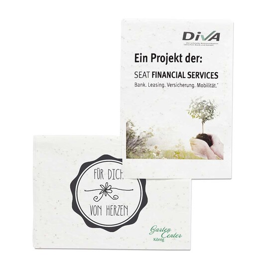 Samenpapier DIN A7 - Mohnblume, Druck 4/4-c
