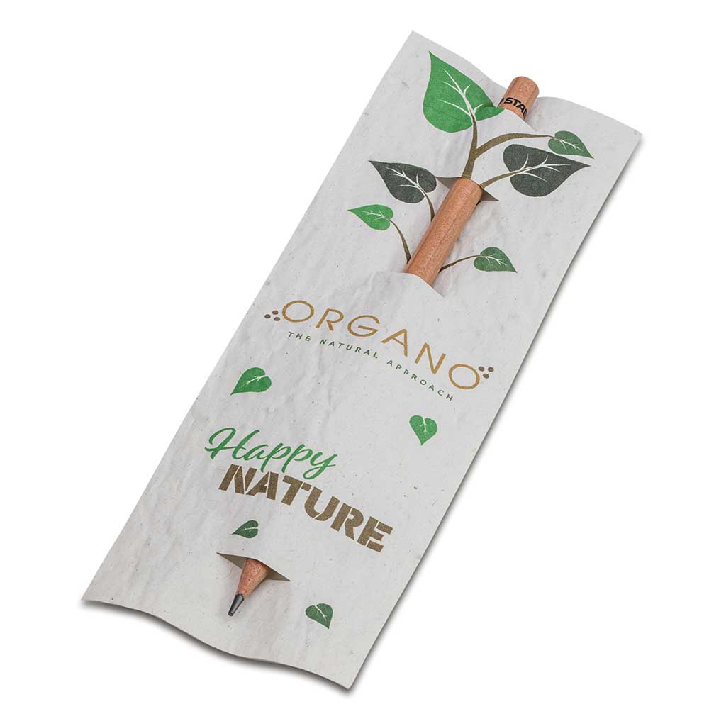 Bleistift im Samenpapieretui - Blumenmischung, Druck 4/0-c