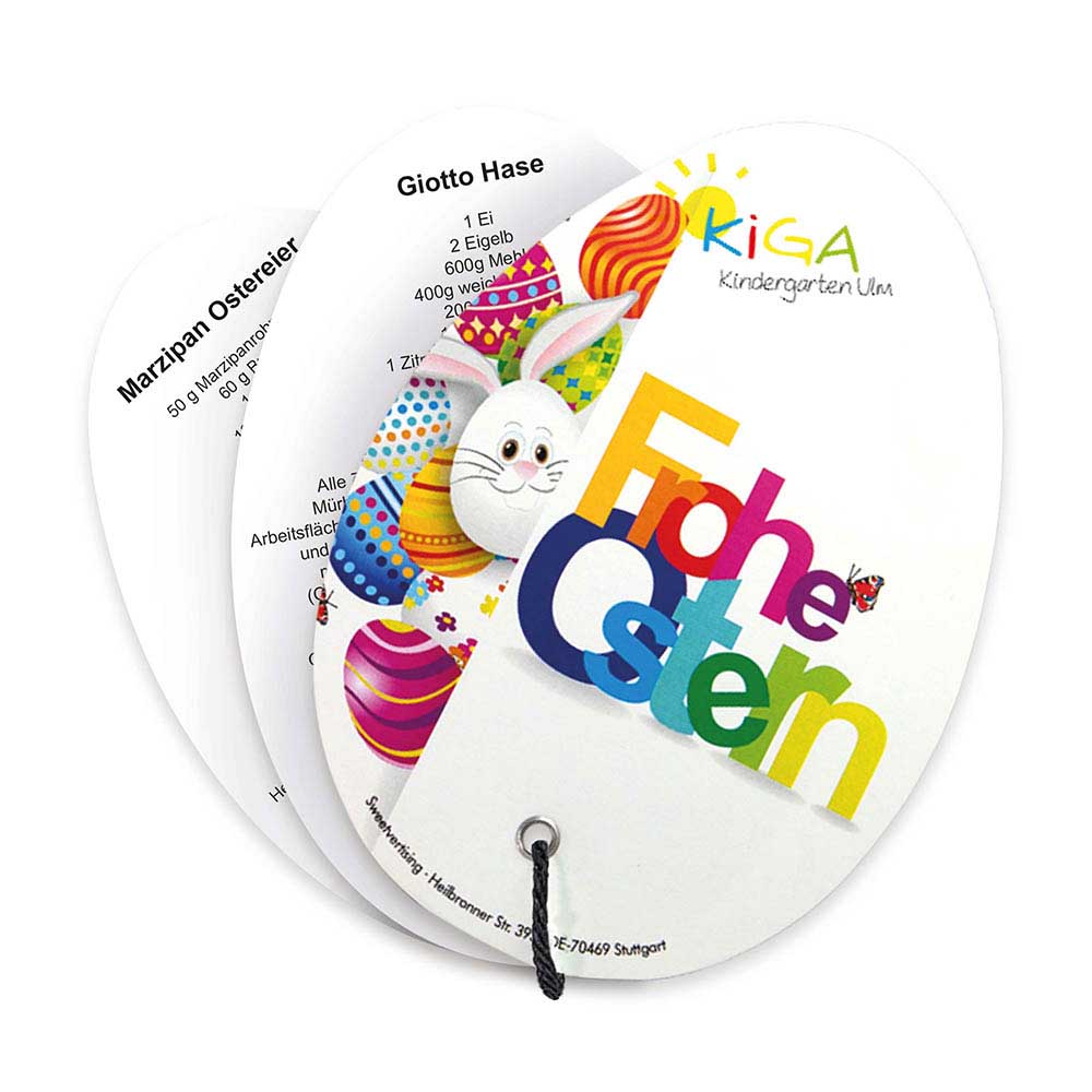 Backförmchen mit Rezeptblock Osterei - Hase 2