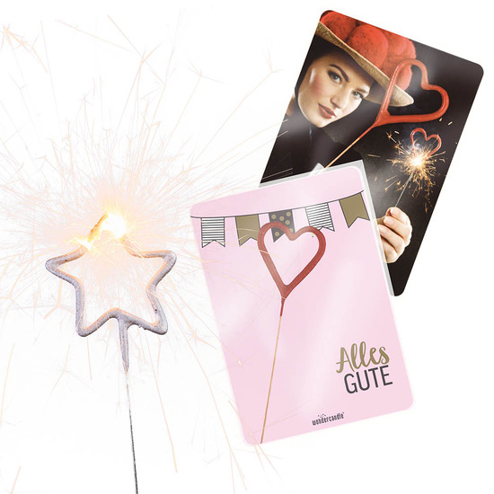 Wondercandle Mini mit Wondercard  - Baum, gold