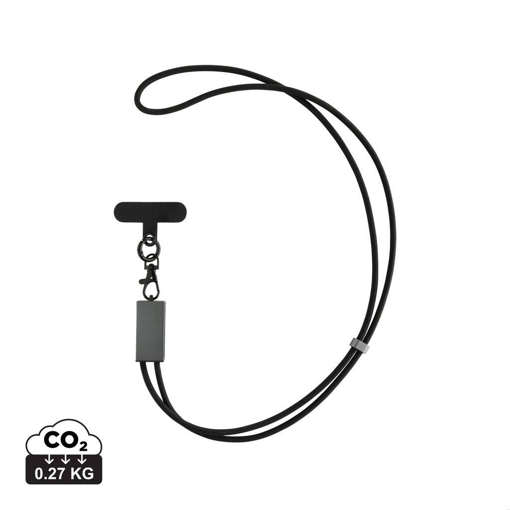 Terra 60Wduales Ladekabel aus RCS recyceltem PET mit Lanyard