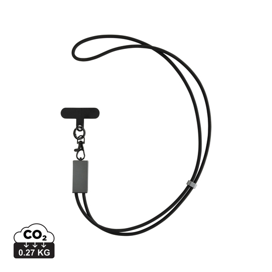 Terra 60Wduales Ladekabel aus RCS recyceltem PET mit Lanyard
