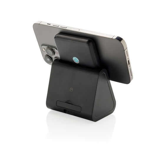 Powerbase 3-in-1-Charger aus RCS Kunststoff mit Powerbank