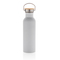 Moderne Stainless-Steel Flasche mit Bambusdeckel