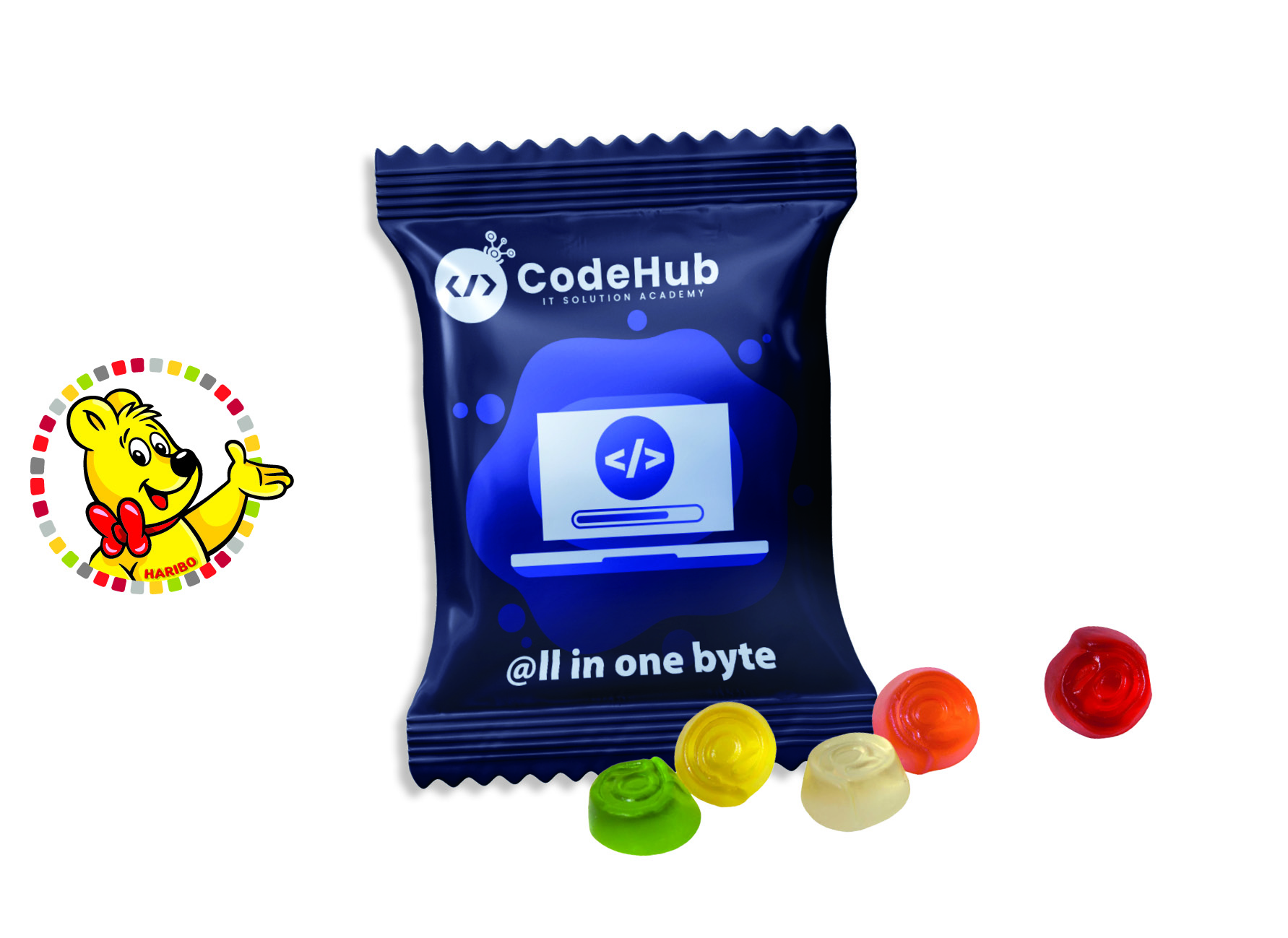 HARIBO Standardformen Werbetüte, Inhalt: HARIBO @-Zeichen ca. 10 g