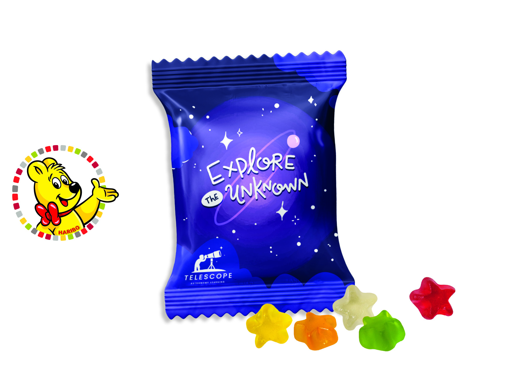 HARIBO Standardformen Werbetüte, Inhalt: HARIBO Sterne ca. 15 g