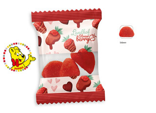 HARIBO Primavera Erdbeeren Werbetüte, 3 Stück Primavera Erdbeere rot