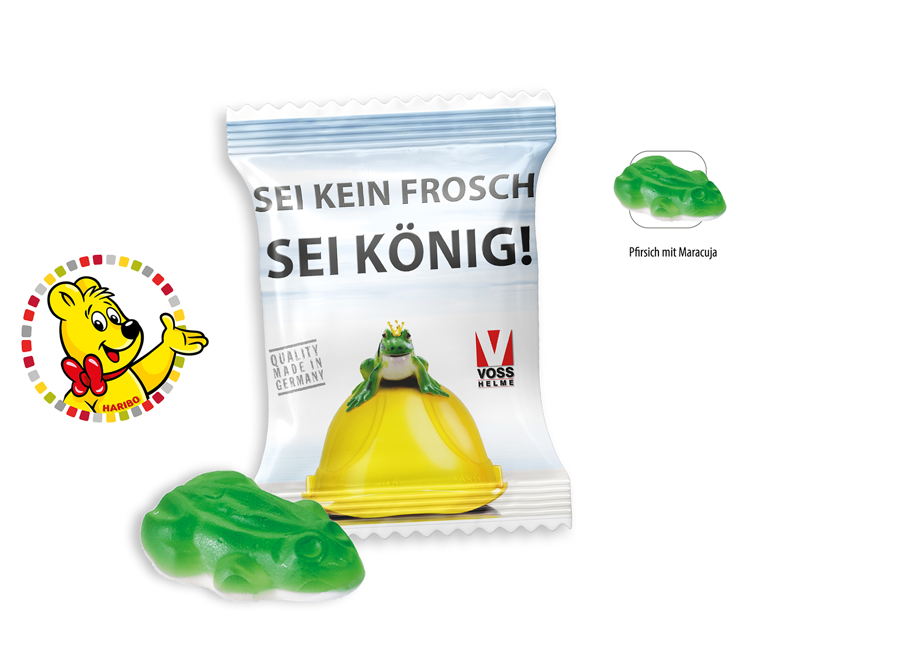 HARIBO Frosch Werbetüte, Inhalt: HARIBO Frosch ca. 7 g