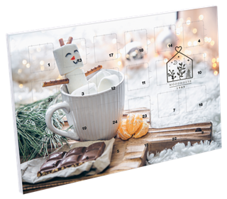 Tisch Adventskalender, individuell bedruckt