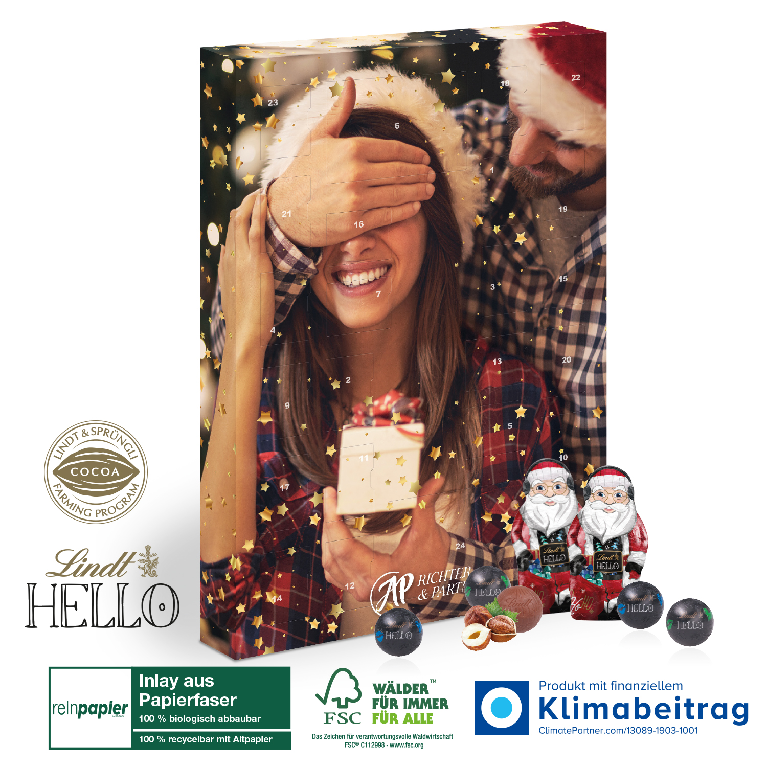 Wand-Adventskalender Lindt „HELLO“ Mini´s