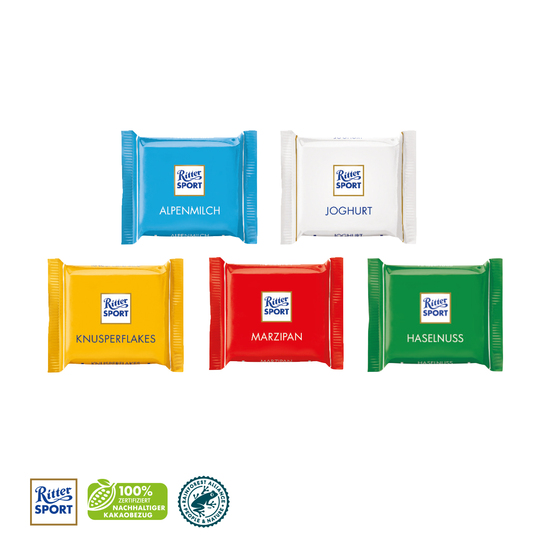 GRUßKARTE MIT RITTER SPORT SCHOKOLADE