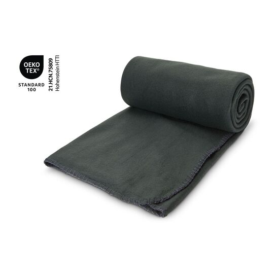 Fleecedecke Basic anthrazit - 120 x 150 cm, 180 g/m²