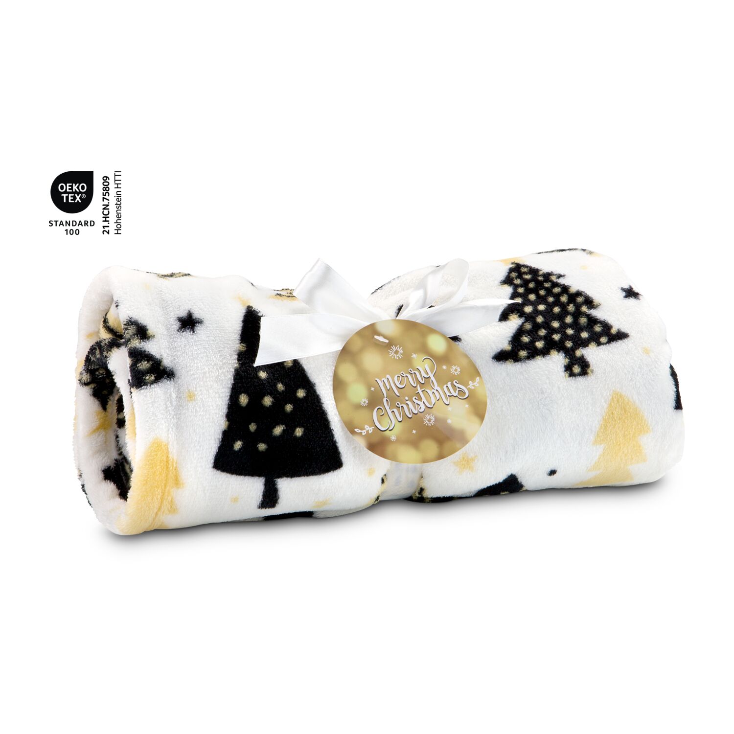 Kuscheldecke Merry Christmas - 120 x 150 cm, 190 g/m²