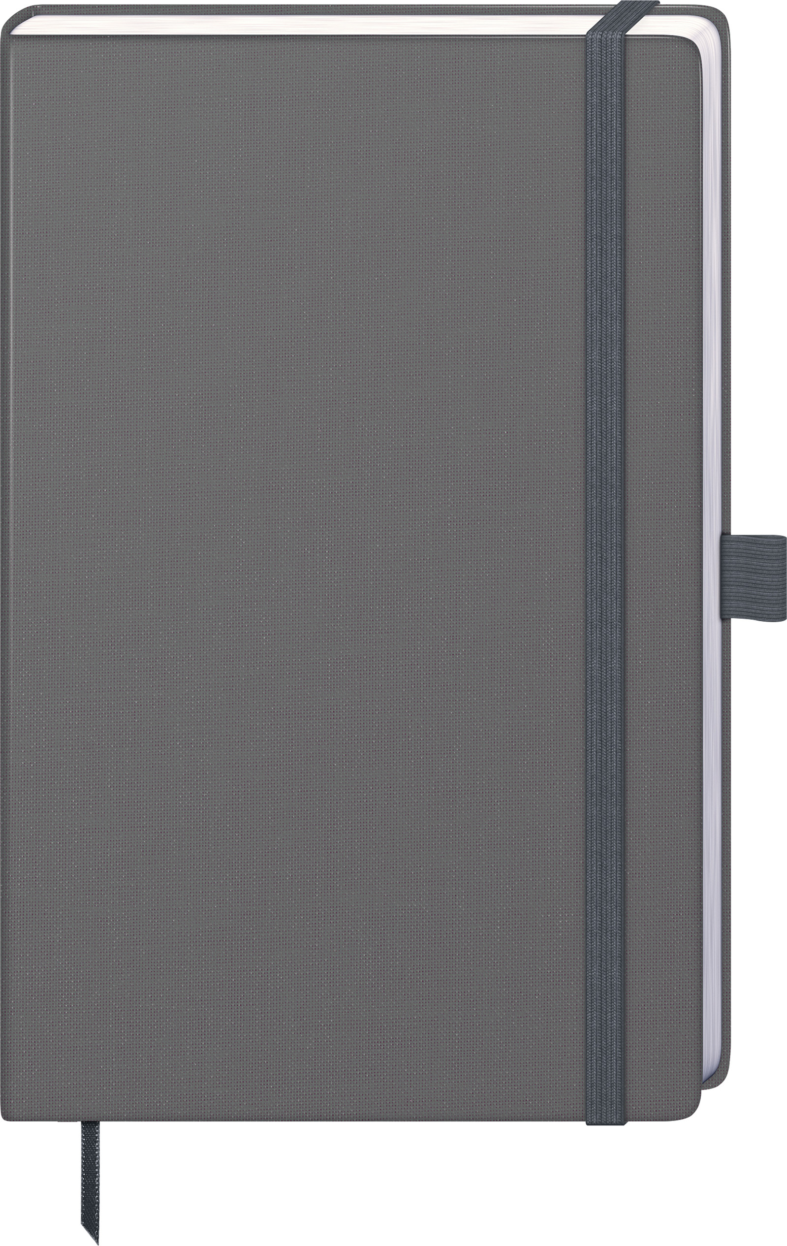 Notizbuch "Kompagnon Nature" ca. A5, graphit, Naturpapiereinband