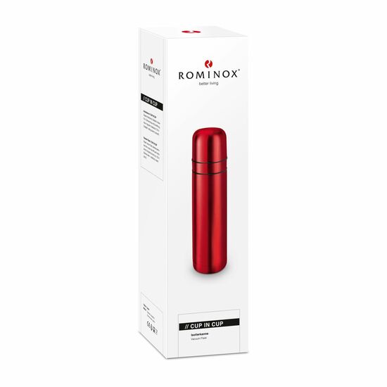 ROMINOX® Isolierkanne // Cup in Cup - mit 2 Deckeln - Rot