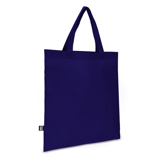R-PET Tragetasche aus Non Woven mit kurzen Griffen 38 x 42cm 75g/m²