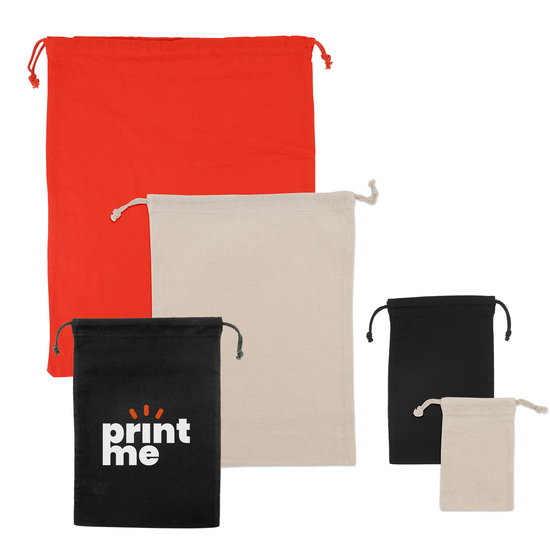 Baumwollbeutel mit Kordelzug  DKE078 40 x 50 cm  rot