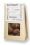 Trüffelmandeln mit Kakao in der Mini-Faltschachtel