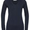 Ladies` V-Neck Knitted Pullover