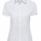 Ladies` Short Sleeve Tailored Herringbone Shirt